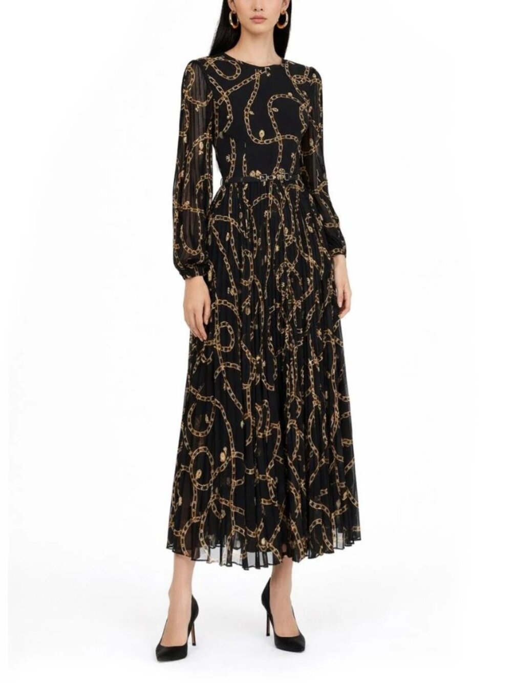 NWT Womens Zimmermann Black (Item- 39) Long Sleeve Sunray Dress 0P US/2P